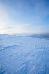 Winter landscape in Pallas Yllastunturi National Park, Lapland, Finland