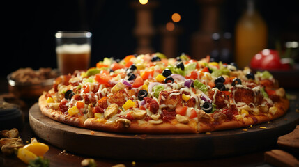 pizza in a glass HD 8K wallpaper Stock Photographic Image 