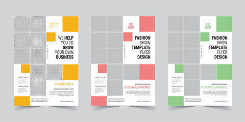 A4 Multipurpose Modern Corporate Business Flyer Template Design with Multi color