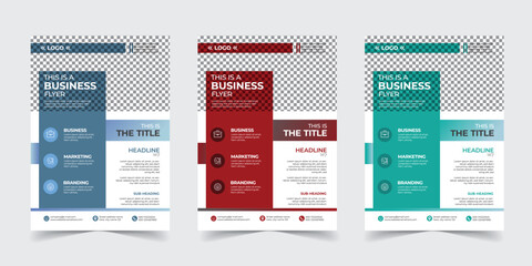 A4 Multipurpose Modern Corporate Business Flyer Template Design with Multi color