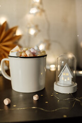 cup of coffee with cinnamon sticks