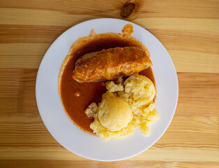 Cabbage Rolls with Mashed Potatoes, Cabbage Rolls Stuffed with Ground Meat and Rice
