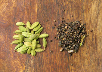 Cardamom Isolated, Green Cardamon Seeds, Dry Kardamon, Cardamum Spice , Genera Elettaria Beans