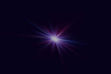 A flash of light that creates a speed effect. The flare of the special effect of an explosion of light.