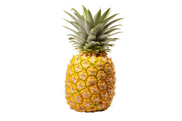 Vibrant Image of Whole Pineapple on transparent background