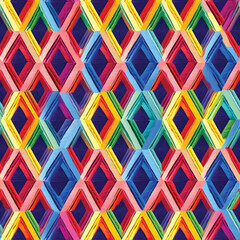 Colourful woven fabric seamless pattern 003