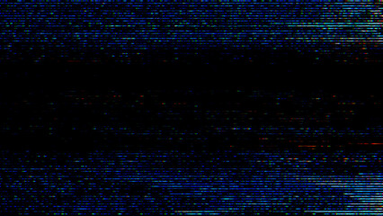 Glitch noise static television VFX. Visual video effects stripes background, CRT tv screen no signal glitch effect - obrazy, fototapety, plakaty
