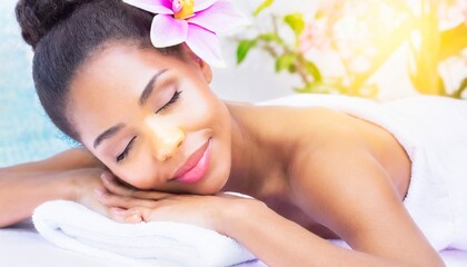 Obraz na płótnie Canvas The beauty of self care woman's spa day