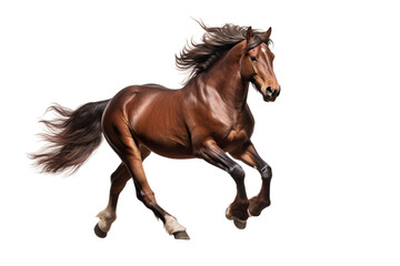 Obraz na płótnie Canvas Horse in Motion on transparent background