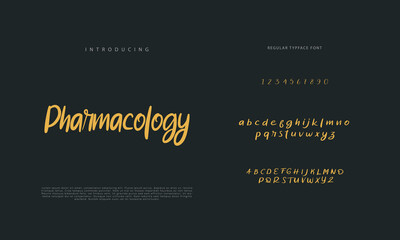 Handwritten Script font. Hand drawn brush style modern calligraphy cursive typeface. Hand Lettering and Custom Typography alphabet for Designs: Logo, Greeting Cards, Poster. Vector Brush type set.
