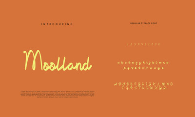 Handwritten Script font. Hand drawn brush style modern calligraphy cursive typeface. Hand Lettering and Custom Typography alphabet for Designs: Logo, Greeting Cards, Poster. Vector Brush type set.
