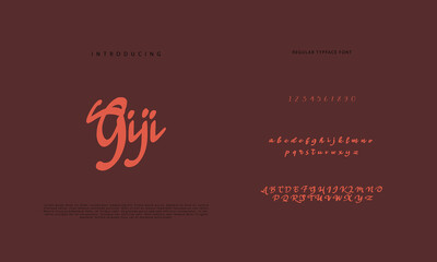 Handwritten Script font. Hand drawn brush style modern calligraphy cursive typeface. Hand Lettering and Custom Typography alphabet for Designs: Logo, Greeting Cards, Poster. Vector Brush type set.
