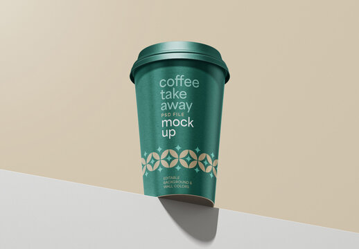 Paper Take Away Coffee Cup Mockup for Design and Branding Projects