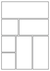 Manga storyboard layout A4 template for rapidly create papers and comic book style page 27