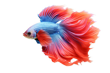 Obraz premium Image of of betta fish with colorful on white background. Fishs., Pet., Animals.