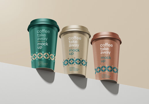 Paper Take Away Coffee Cup Mockup for Design and Branding Projects
