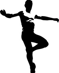 silhouette of running person