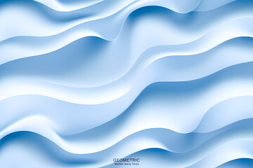 Minimal Abstarct Dynamic textured background design in 3D style with light blue color. Vector illustration.