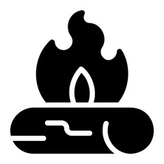 bonfire glyph icon