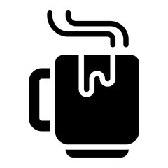 hot chocolate glyph icon