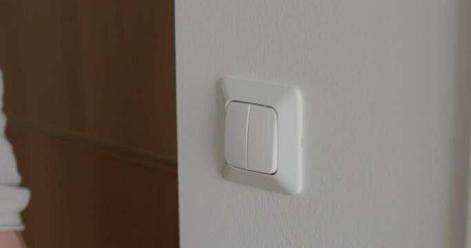 light switch on wall