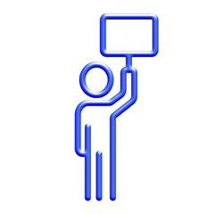 3d icon people vote. symbol for voter, politics, choice,