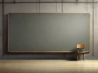 empty classroom with blackboard