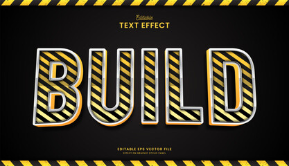 decorative build construction editable text effect vector design