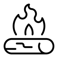 bonfire line icon