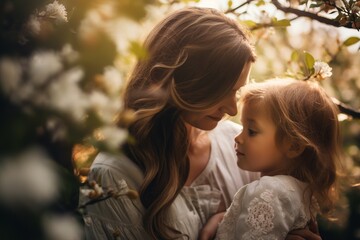 Fototapeta premium Mother and Child Bonding in Nature