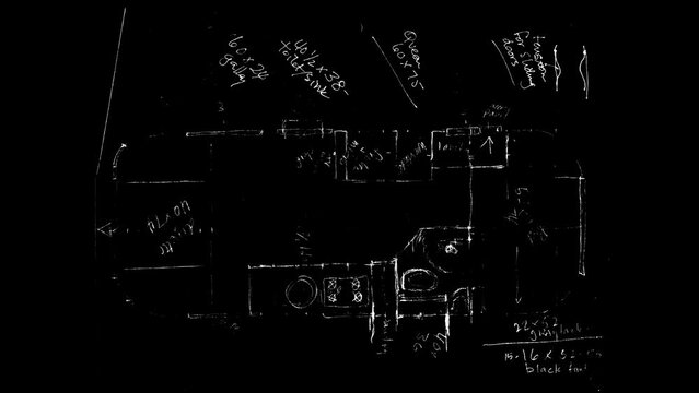 hand drawn house plans overlay footage