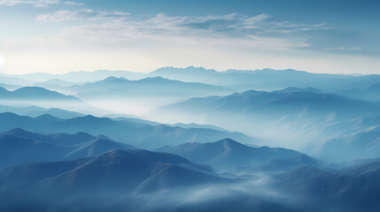 Obraz premium Blue mountains abstract background poster web page PPT, abstract art background