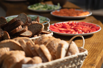 healty bread in basket