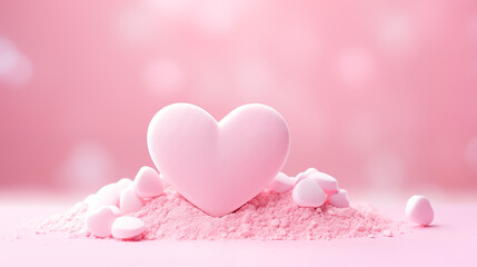 Kocham Cię. Walentynkowe abstrakcyjne pastelowe tło dla zakochanych par - miłość w powietrzu pełna serc.  Wzór do projektu baneru - obrazy, fototapety, plakaty