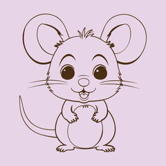 mouse with cheese, funny rat design