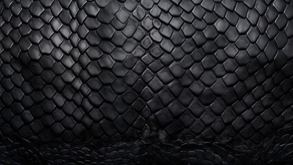 High quality textured black snake skin