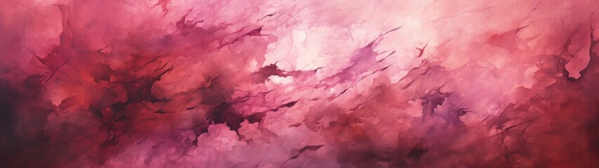 Fototapeta premium Vibrant Abstract Painting with Red and Purple Dominance