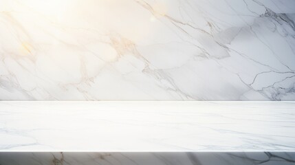 White marble surface with natural sunlight  AI generated illustration