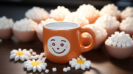 Fototapeta na wymiar cup of coffee HD 8K wallpaper Stock Photographic Image 