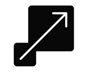 Scalability icon in flat style.Scalable line symbol in black isolated on white. Simple abstract icon in black. . Line vector design for web site, UI, mobile app.