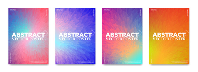 Fluffy Abstract Vector Backgrounds in Vibrant Colors and Modern Designs