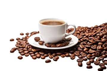 Isolated Coffee Beans Display on a transparent background