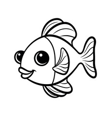 Fish coloring pages - coloring book for kids