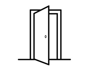 door icon vector logo design template.Door icon trendy design template