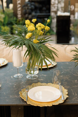 table setting for a dinner