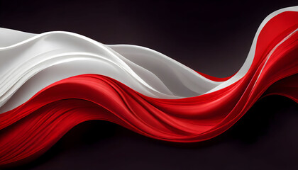 Red white wave abstract wallpaper
