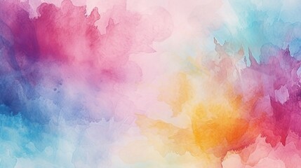 colorful watercolor painted overlay on painting paper backgrounds, Generative ai