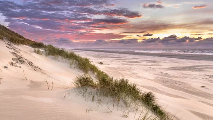 Zelfklevend Fotobehang Noordzee, Nederland View from dune top over North Sea