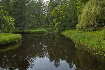 Fototapeta na wymiar River Gavlean in Gävle, Sweden, Europe 