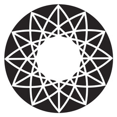 Fototapeta premium Black Abstract Geometric Brutal Vector Shapes